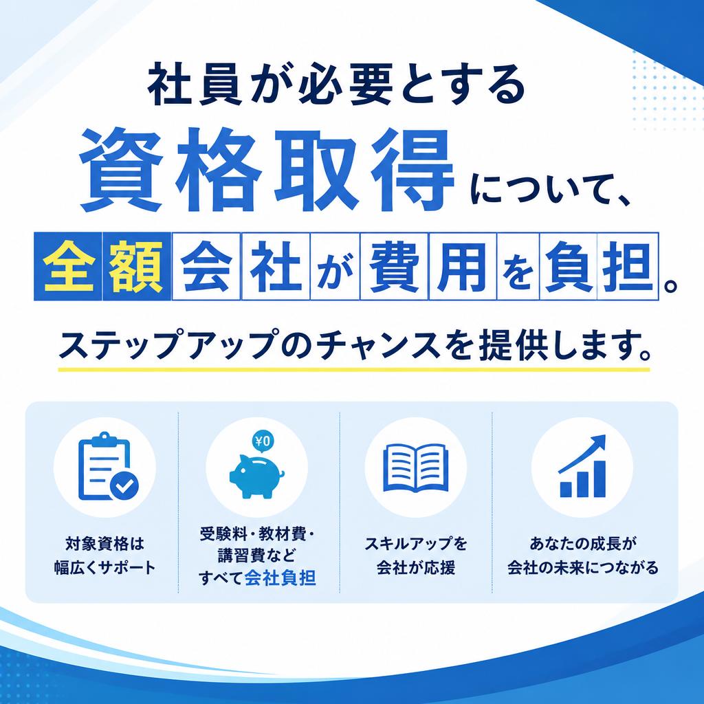 資格取得支援でスキルアップ