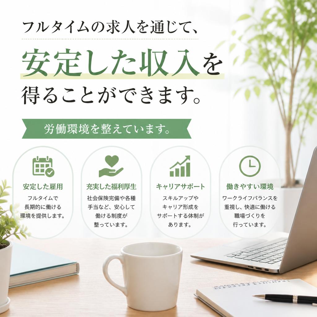 フルタイム求人で安定した収入を実現