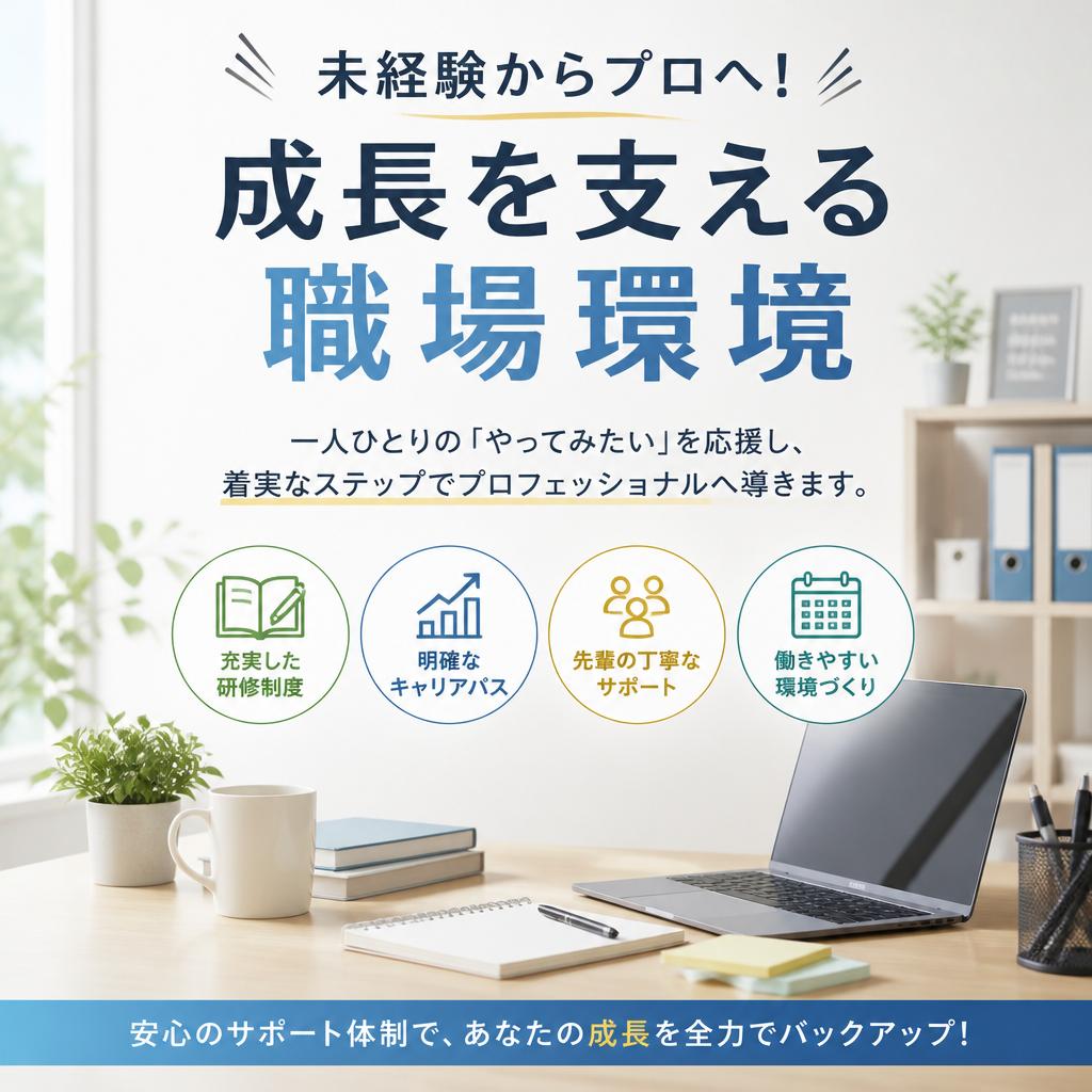 未経験からプロへ！成長を支える職場環境