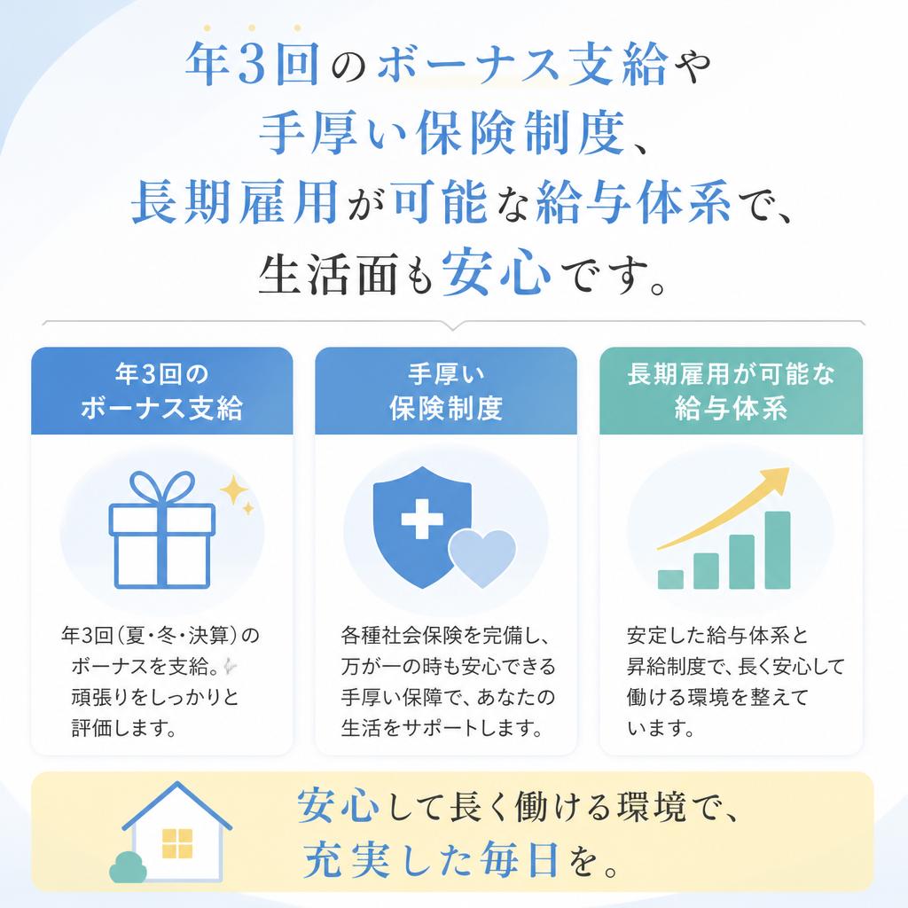 生活を支える充実の待遇