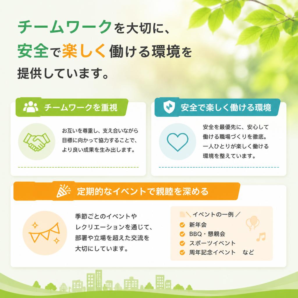 働きやすい職場環境