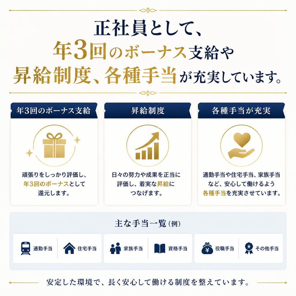 安定した待遇と高収入