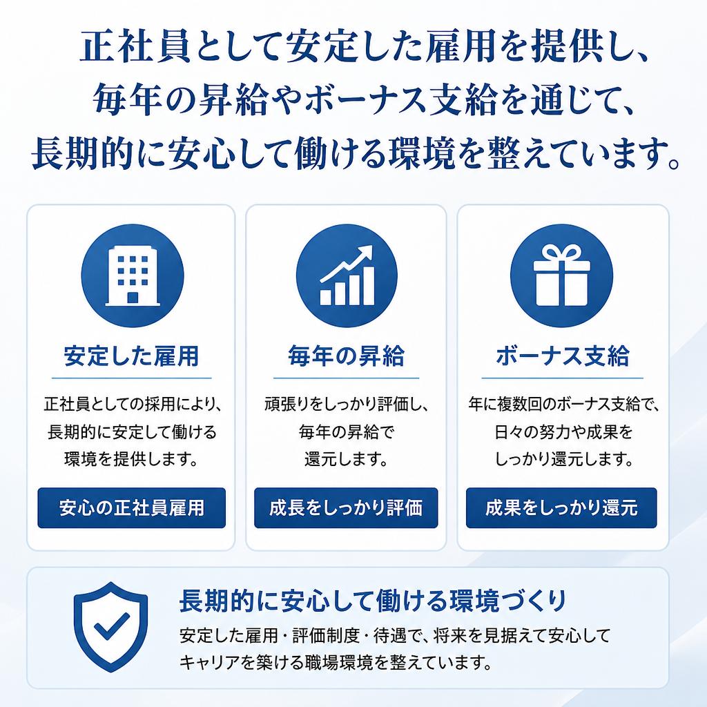 安心の雇用体系