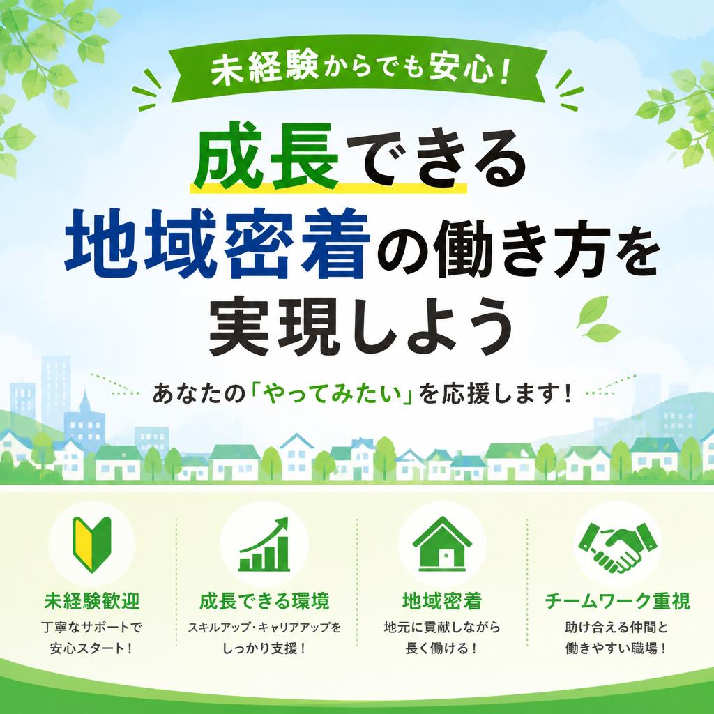 未経験からでも安心！成長できる地域密着の働き方を実現しよう