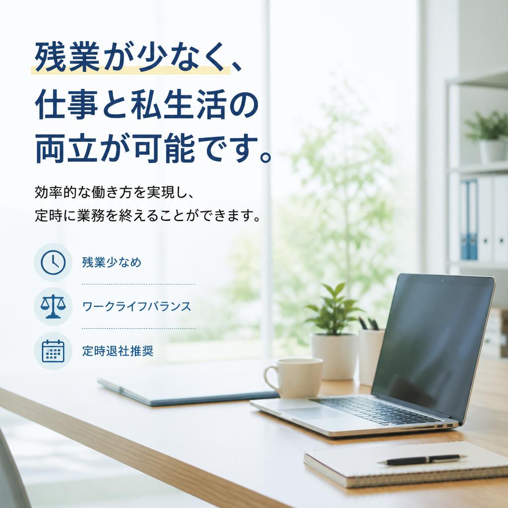 残業少なめで安心