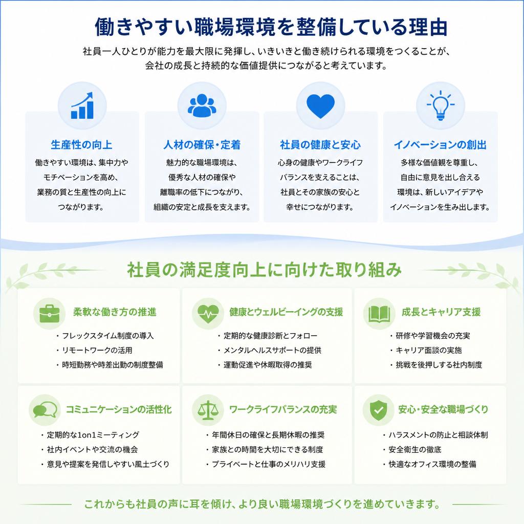 充実した労働環境の提供