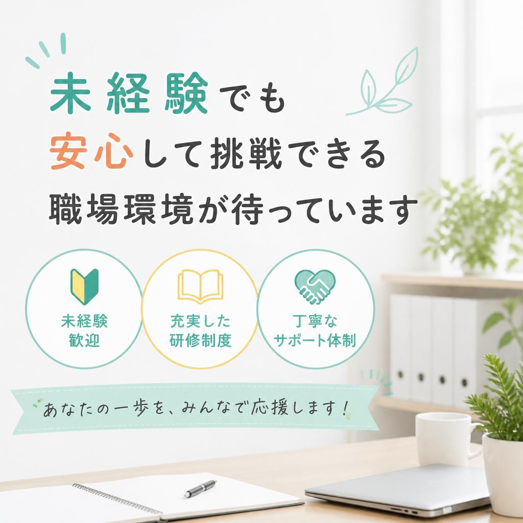 未経験でも安心して挑戦できる職場環境が待っています