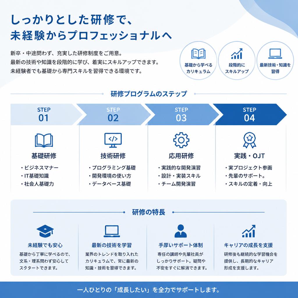 安心の研修制度