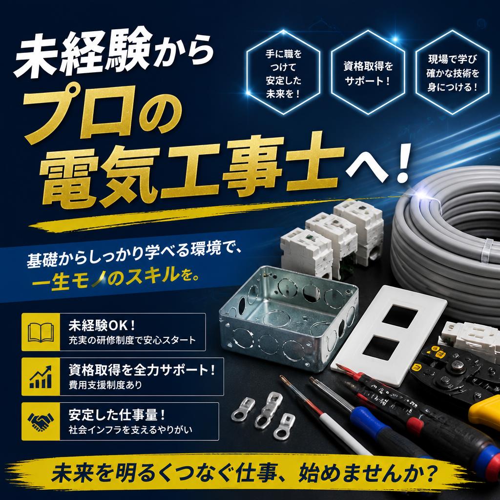 未経験からプロの電気工事士へ！