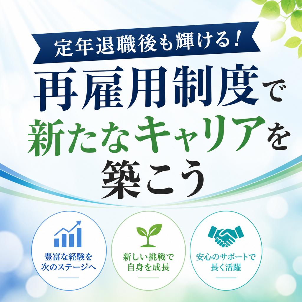 定年退職後も輝ける！再雇用制度で新たなキャリアを築こう