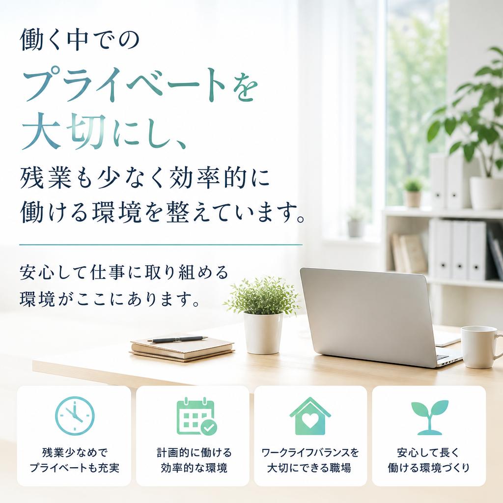残業少なめの働き方