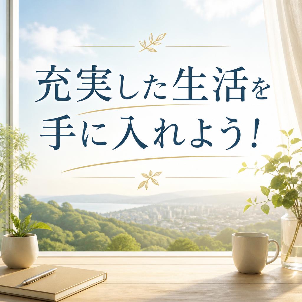 充実した生活を手に入れよう！