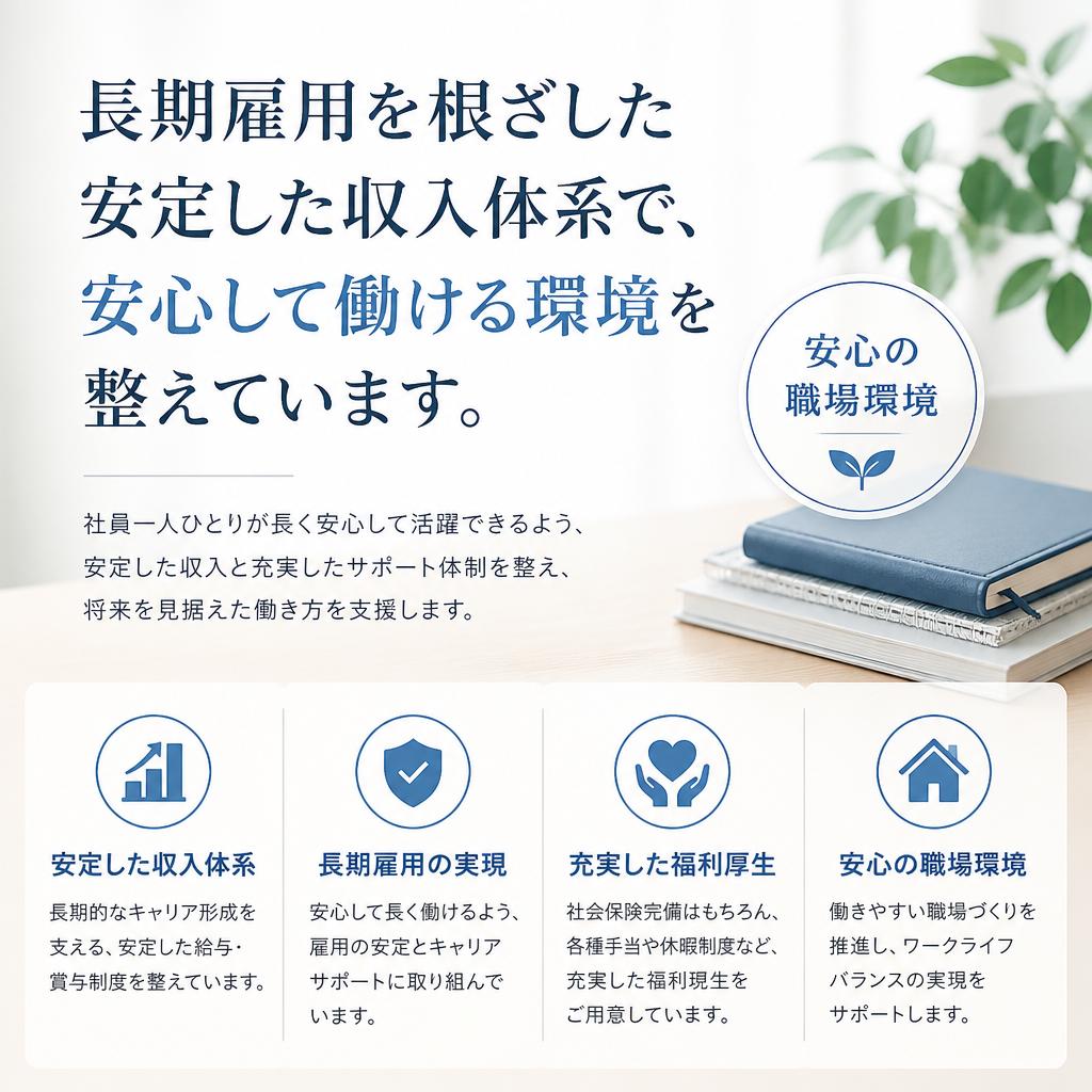 安心の就業環境を提供