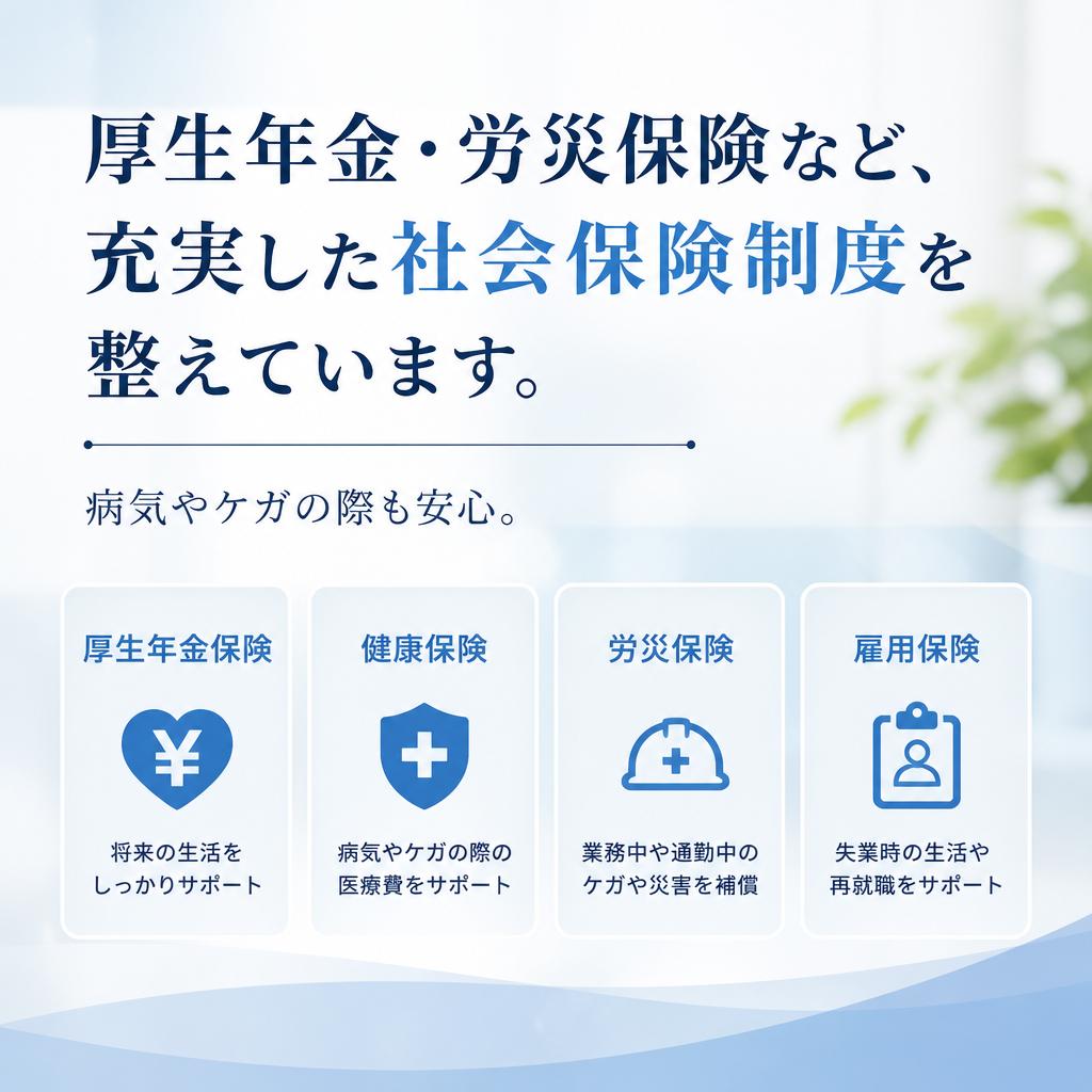 4. 社会保険完備で安心して働ける環境