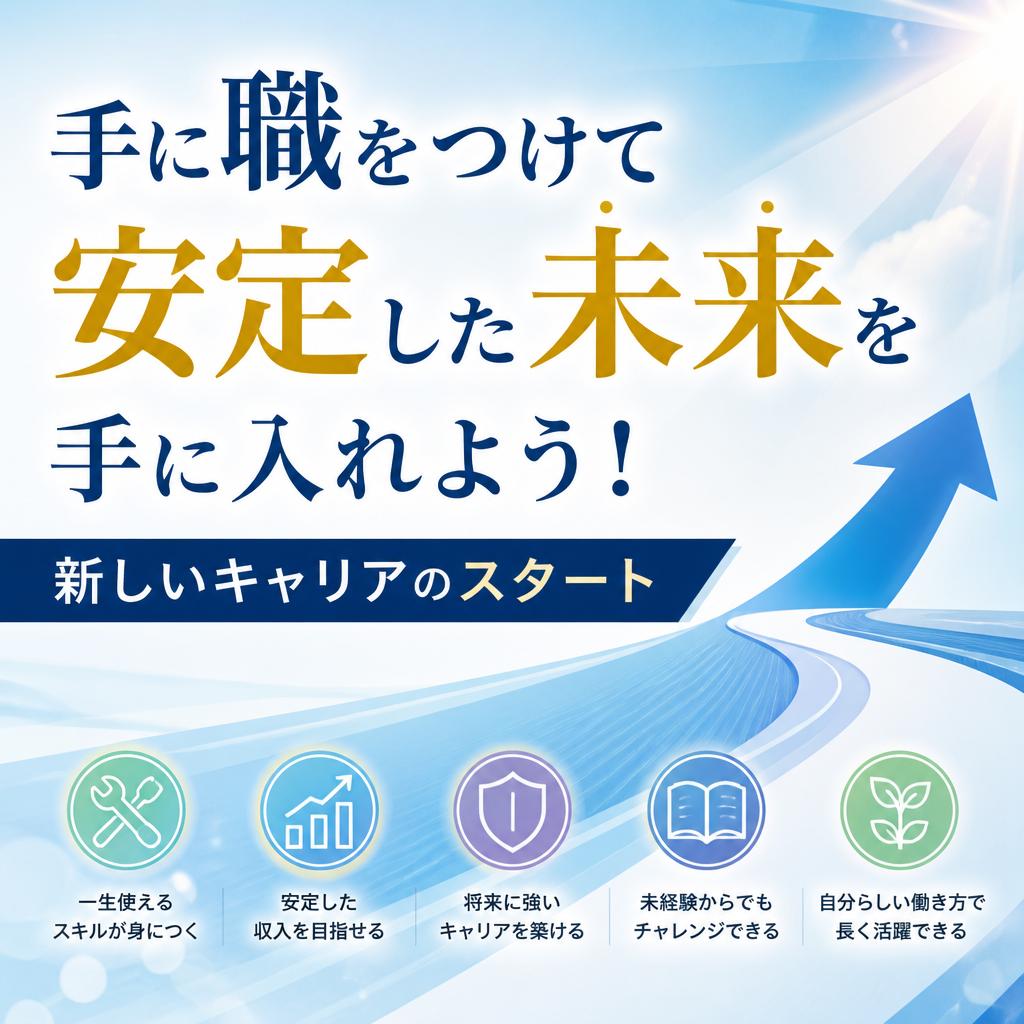 手に職をつけて安定した未来を手に入れよう！新しいキャリアのスタート