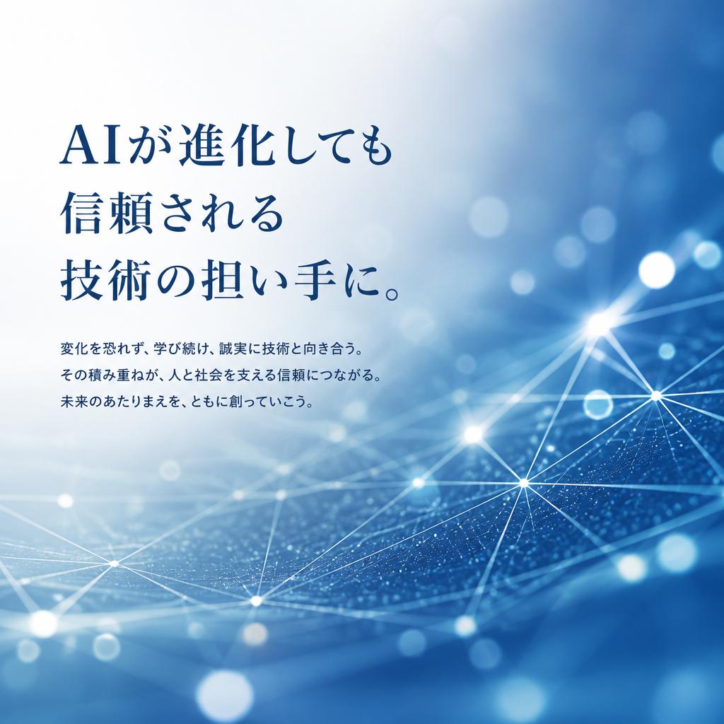 AIが進化しても信頼される技術の担い手に。