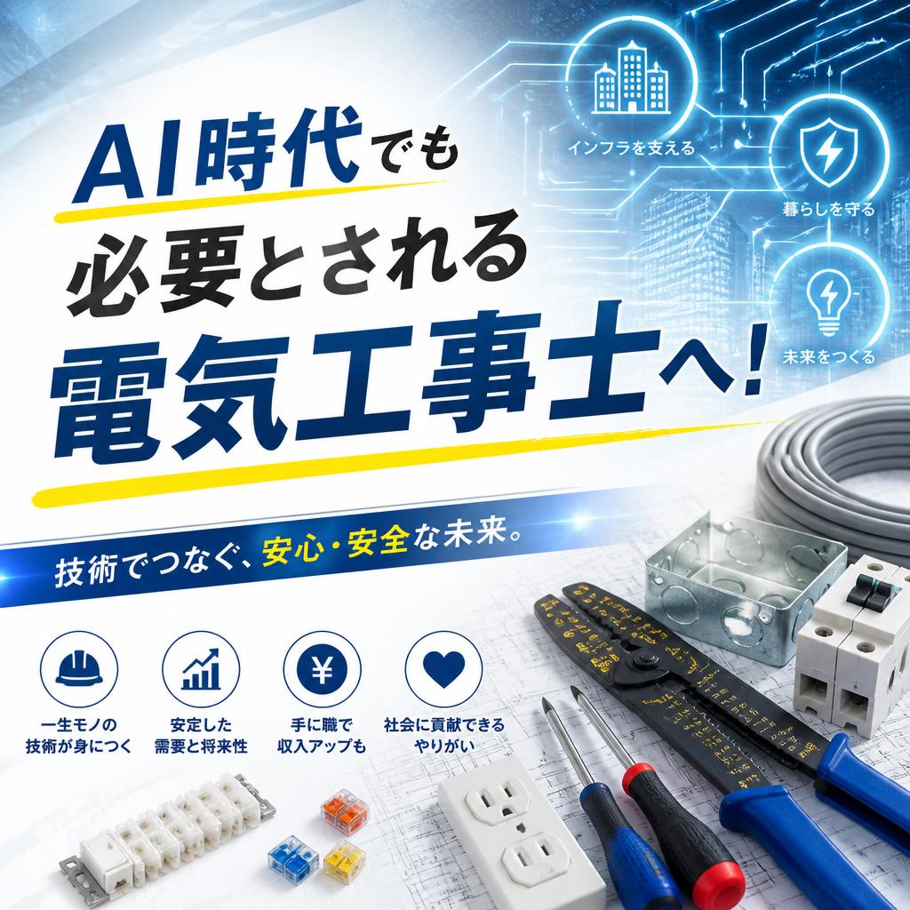 AI時代でも必要とされる電気工事士へ！