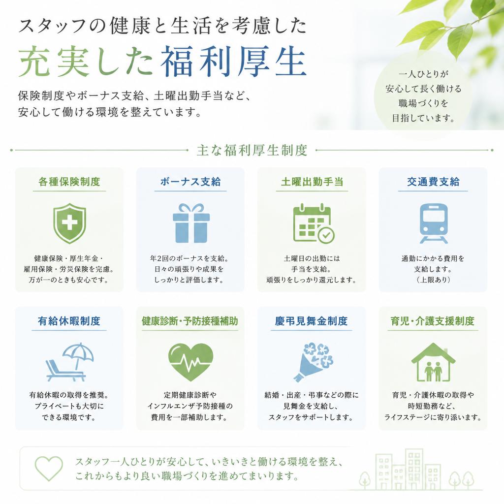 働きやすさが魅力！充実した福利厚生