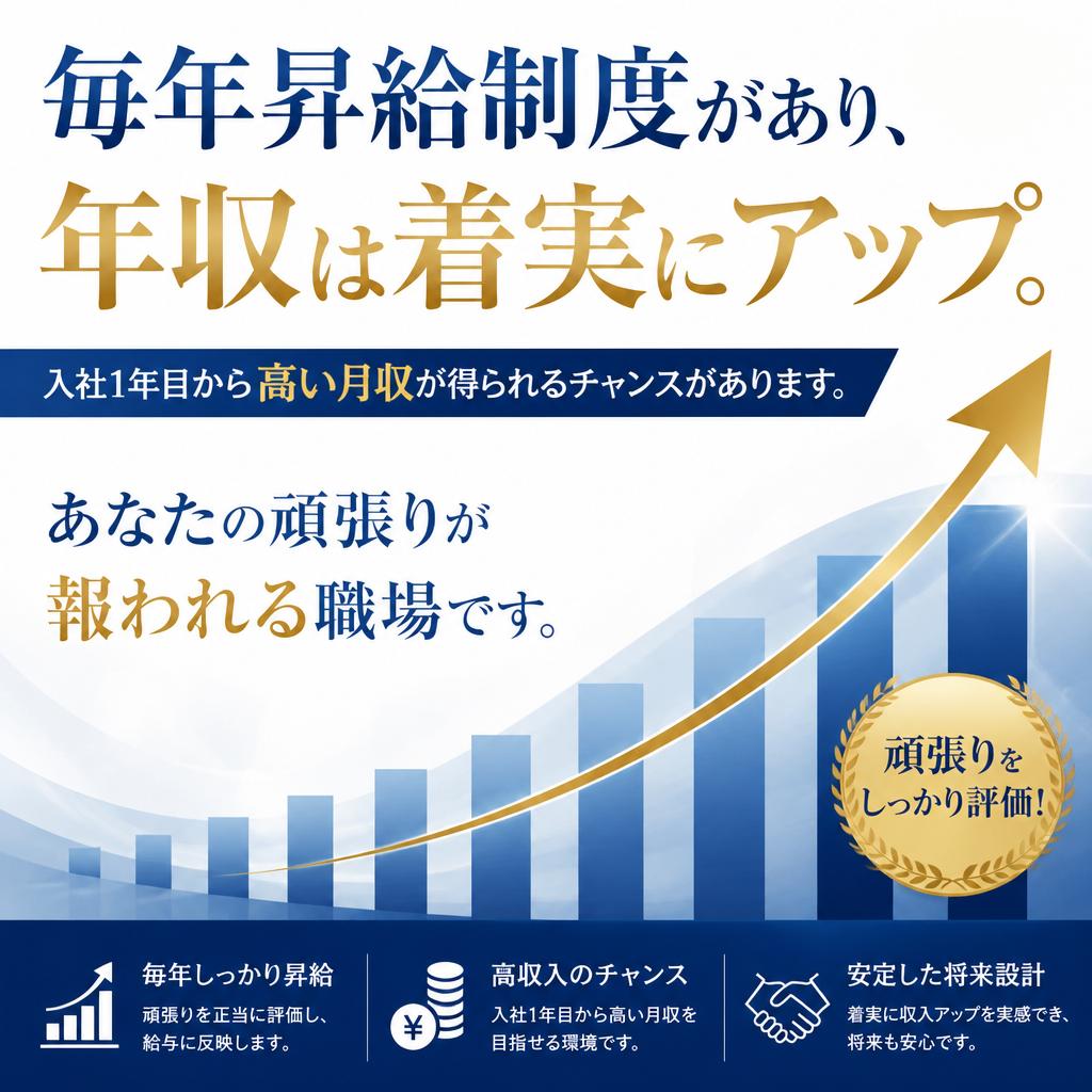 高収入を目指せる給与体系