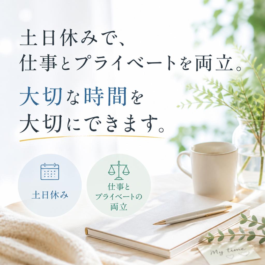 2. 週末休みでプライベートも充実
