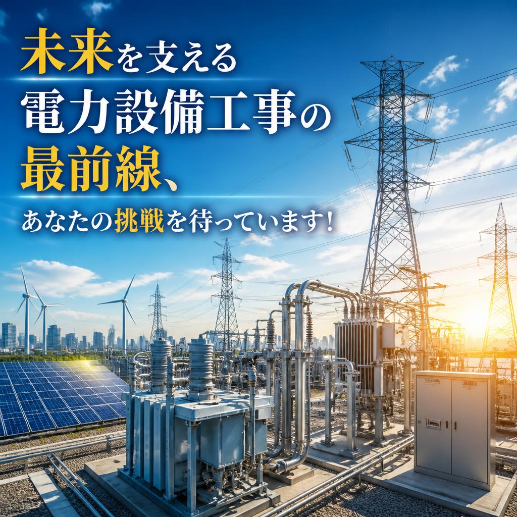 未来を支える電力設備工事の最前線、あなたの挑戦を待っています！