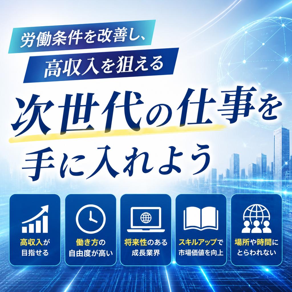 労働条件を改善し、高収入を狙える次世代の仕事を手に入れよう