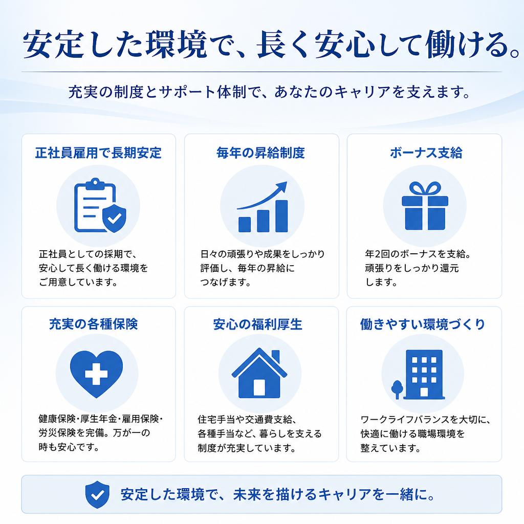 充実の労働条件