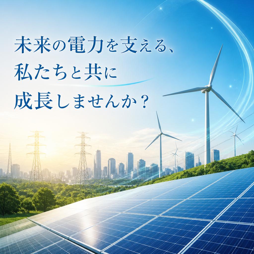 未来の電力を支える、私たちと共に成長しませんか？
