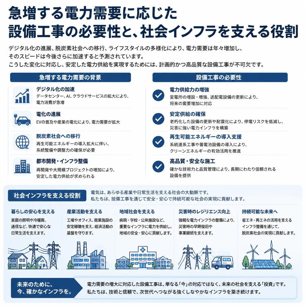電力設備工事の重要性