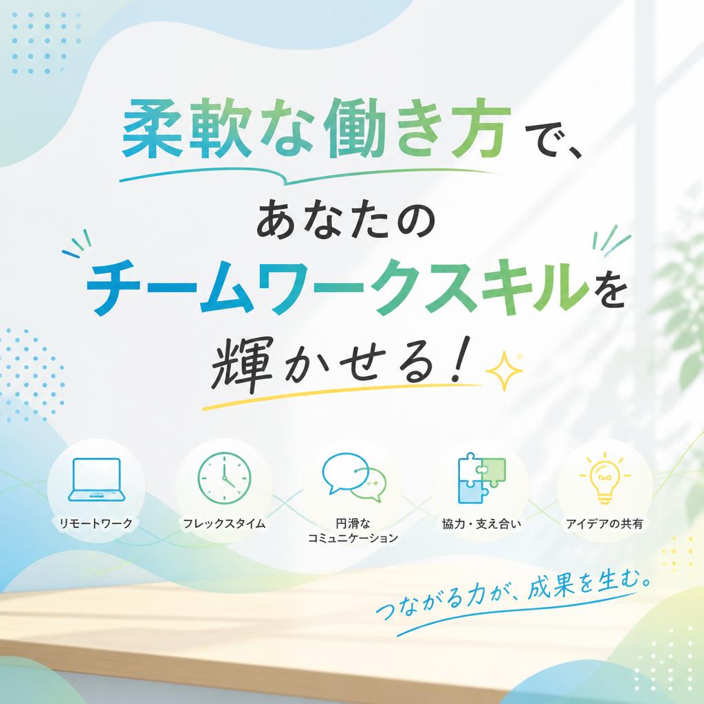 柔軟な働き方で、あなたのチームワークスキルを輝かせる！