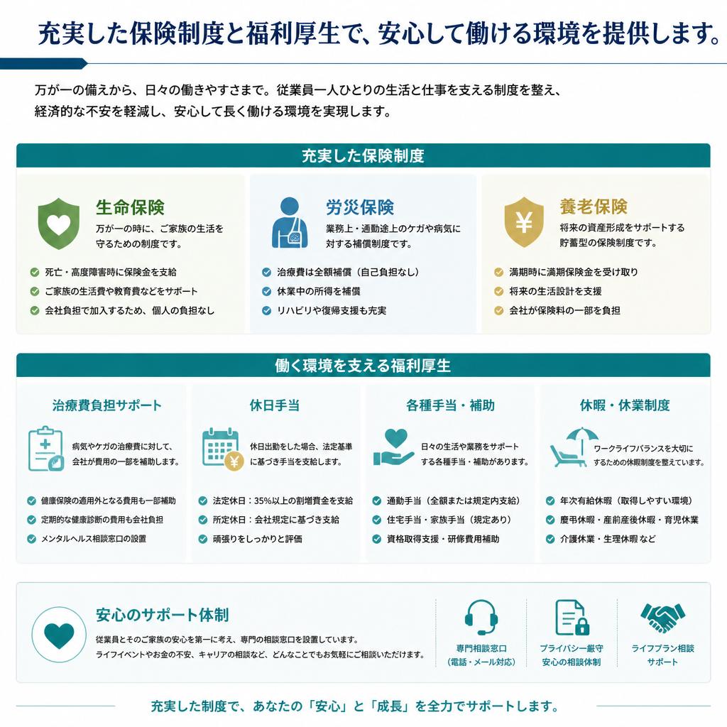 充実した福利厚生