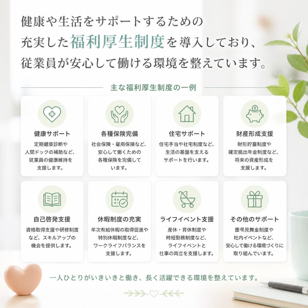 充実の福利厚生制度