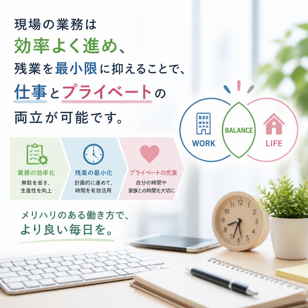 残業が少なく仕事とプライベートを両立