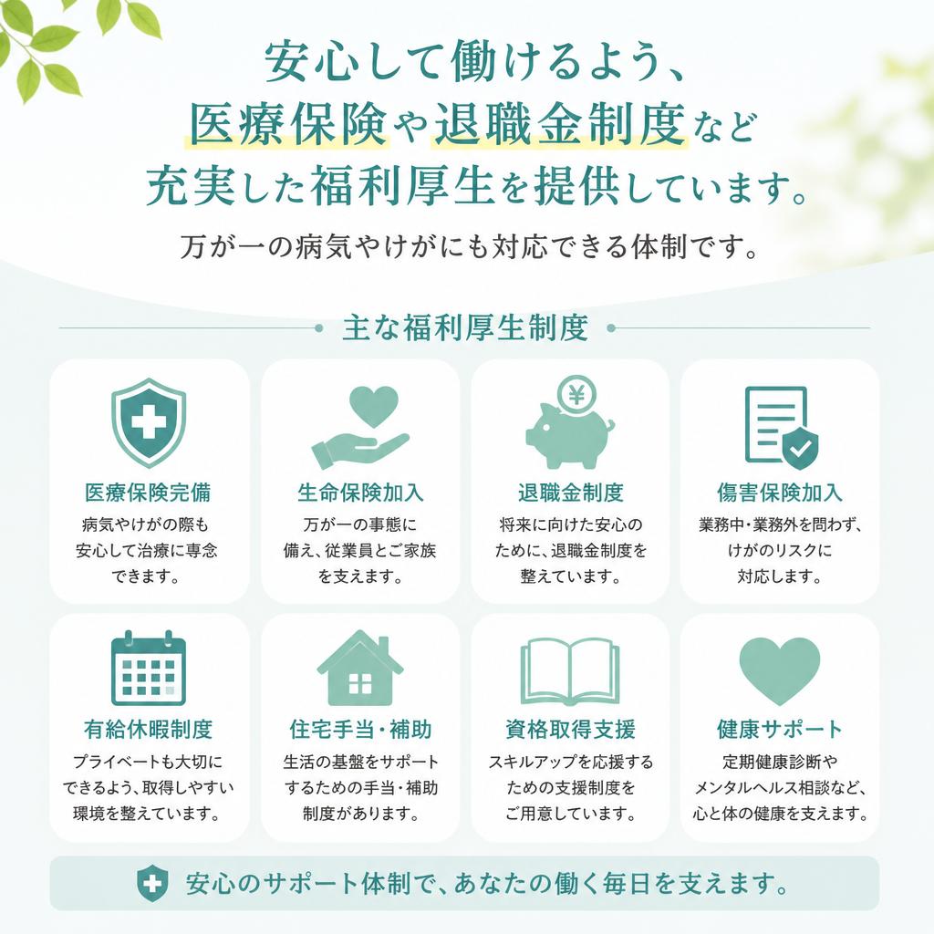 5. 福利厚生が充実