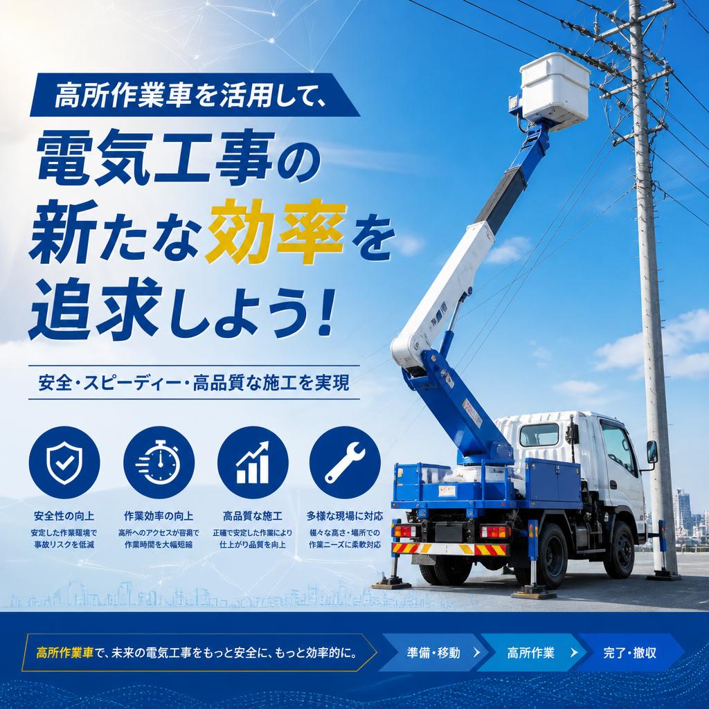 高所作業車を活用して、電気工事の新たな効率を追求しよう！