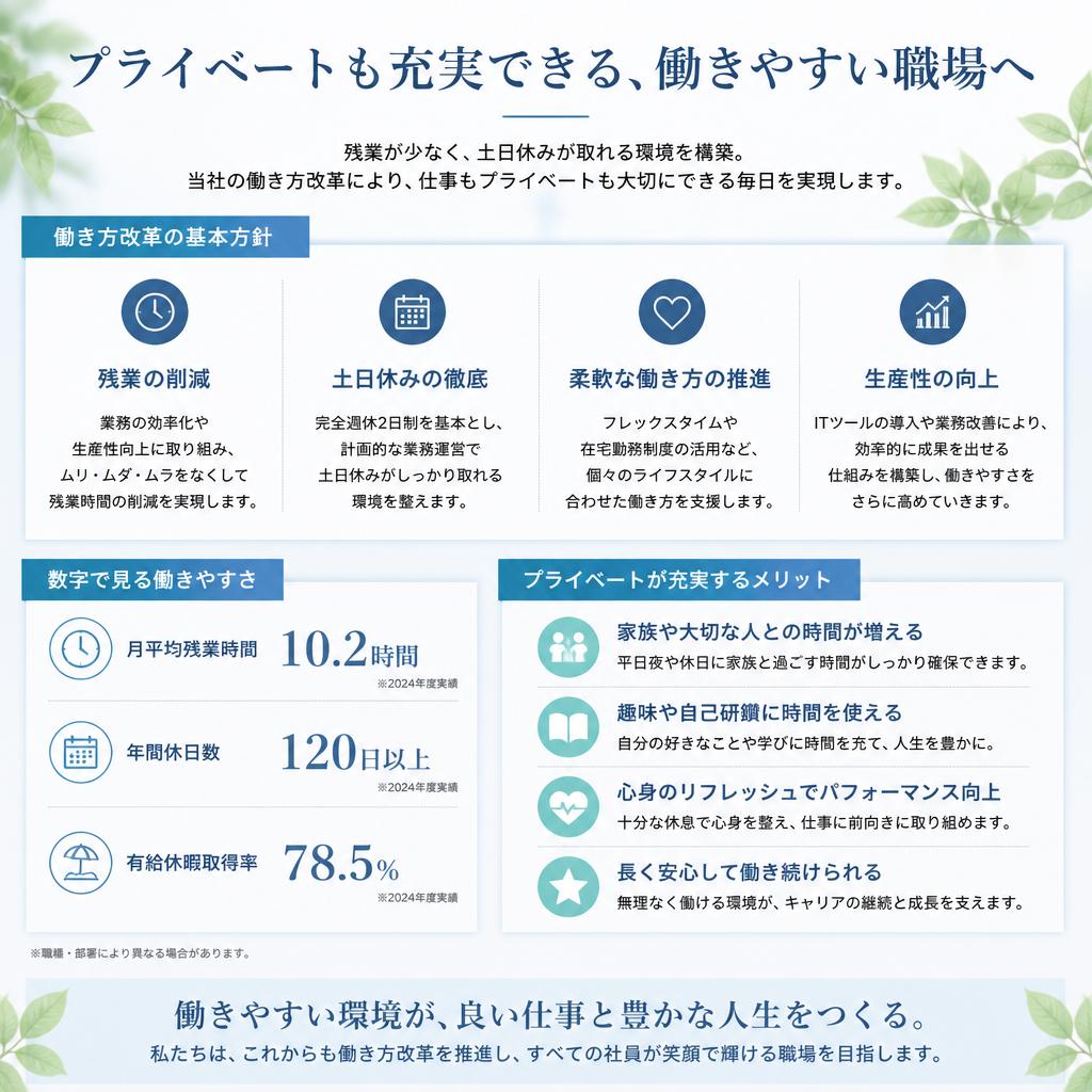 働き方改革への取り組み
