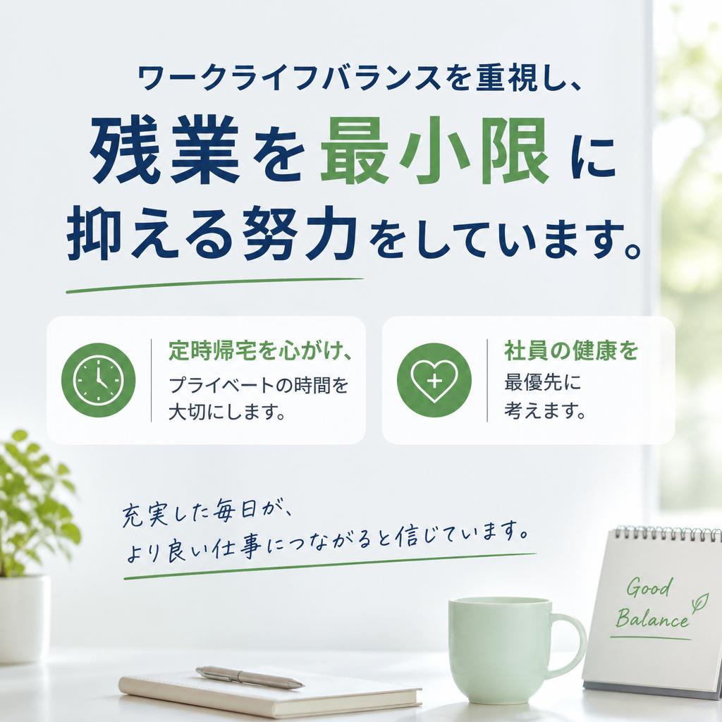 残業少なめの働き方