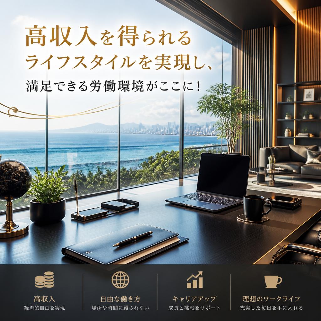 高収入を得られるライフスタイルを実現し、満足できる労働環境がここに！
