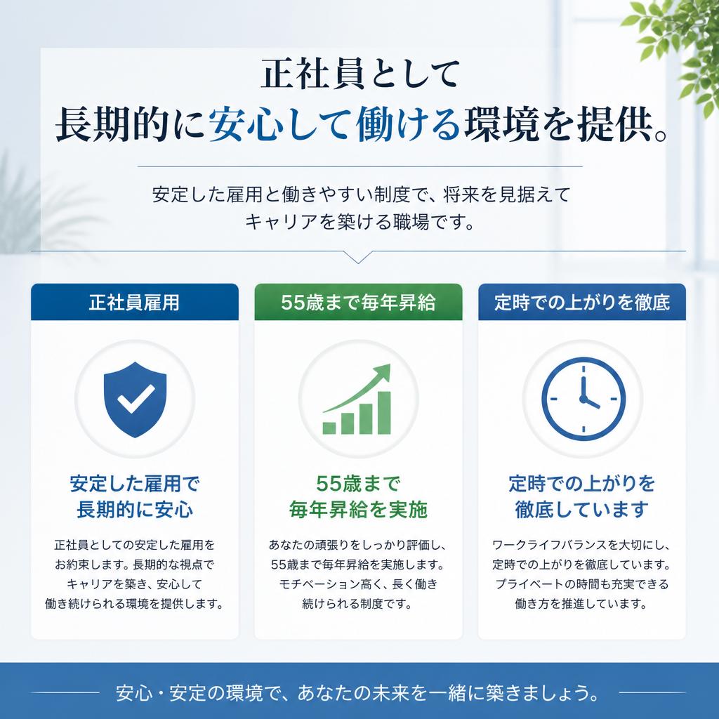 安定した労働環境