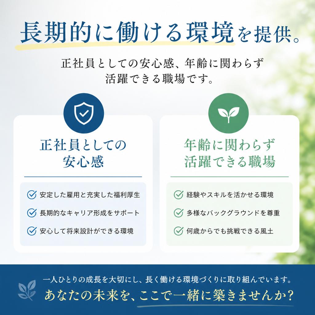 安定した職場