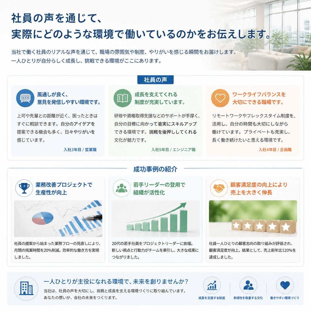 社員が笑顔で働ける理由