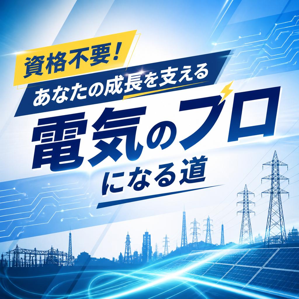 資格不要！あなたの成長を支える電気のプロになる道