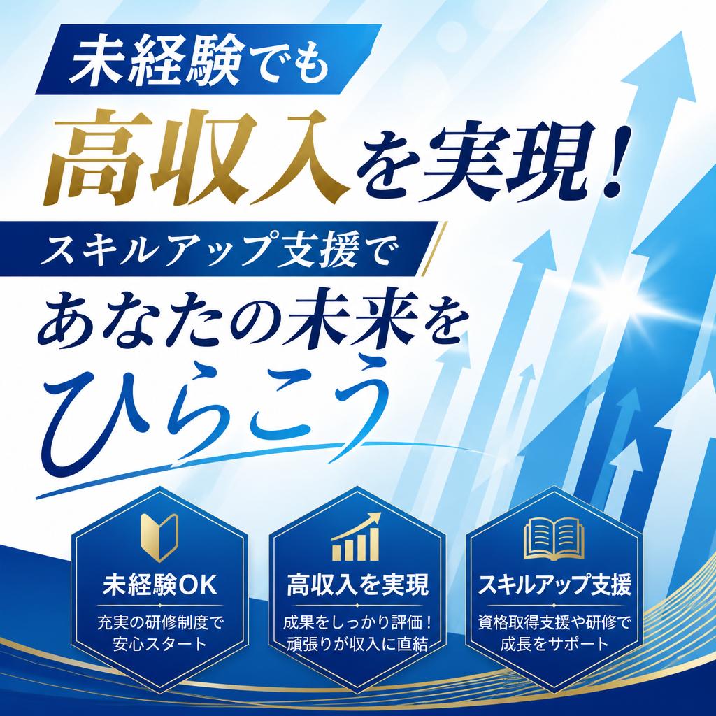 未経験でも高収入を実現！スキルアップ支援であなたの未来をひらこう