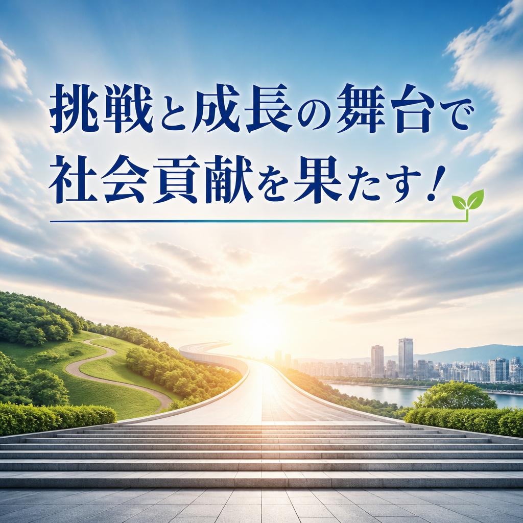 挑戦と成長の舞台で社会貢献を果たす！