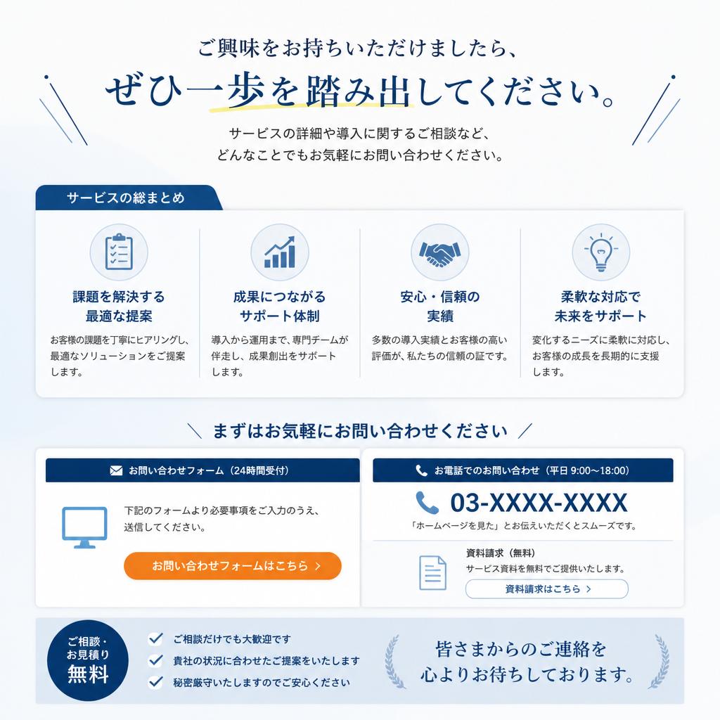 今すぐお問い合わせを！