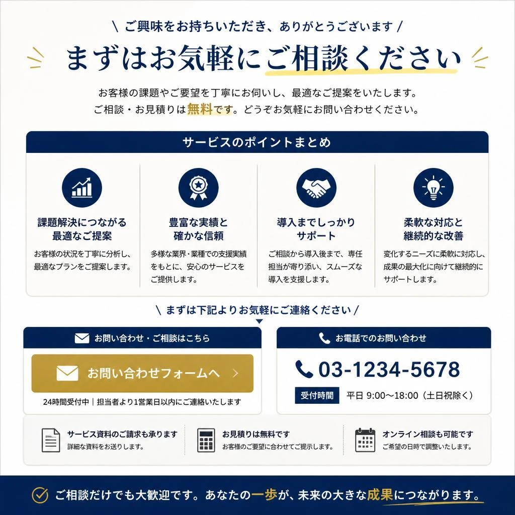 今すぐお問い合わせを！